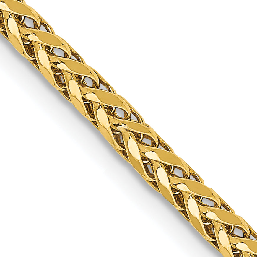 14k 2.5mm Semi-solid D/C Wheat Chain