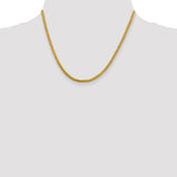 14k 2.5mm Semi-solid D/C Wheat Chain