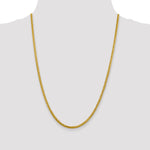14k 2.5mm Semi-solid D/C Wheat Chain