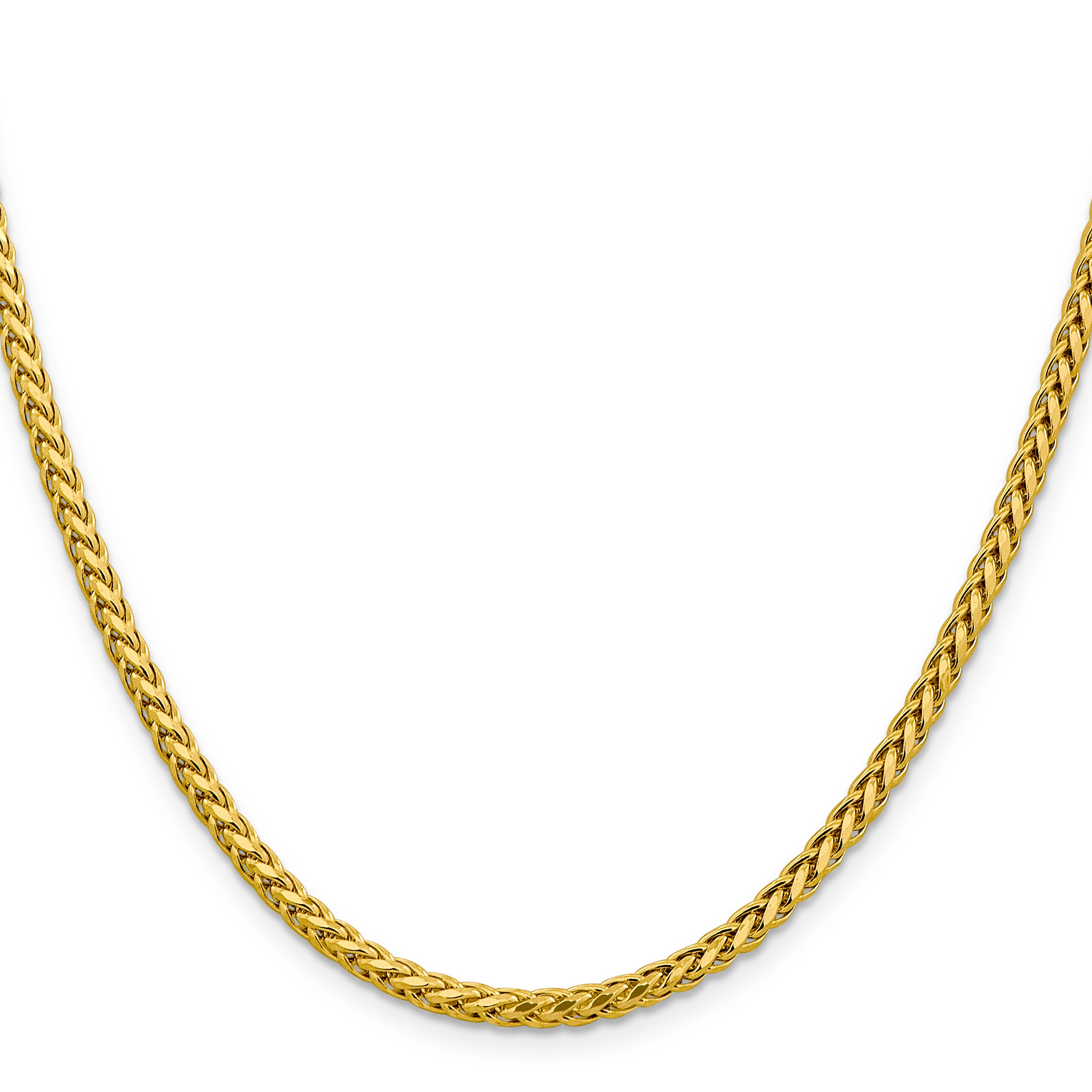14k 3.1mm Semi-solid D/C Wheat Chain