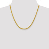 14k 3.1mm Semi-solid D/C Wheat Chain