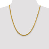 14k 3.7mm Semi-solid D/C Wheat Chain
