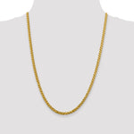 14k 3.7mm Semi-solid D/C Wheat Chain