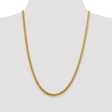 14k 3.7mm Semi-solid D/C Wheat Chain
