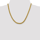 14k 5mm Semi-solid D/C Wheat Chain
