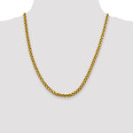 14k 5mm Semi-solid D/C Wheat Chain