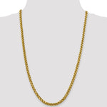 14k 5mm Semi-solid D/C Wheat Chain