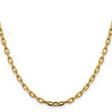14k 3.7mm Semi-solid D/C Open Link Cable Chain