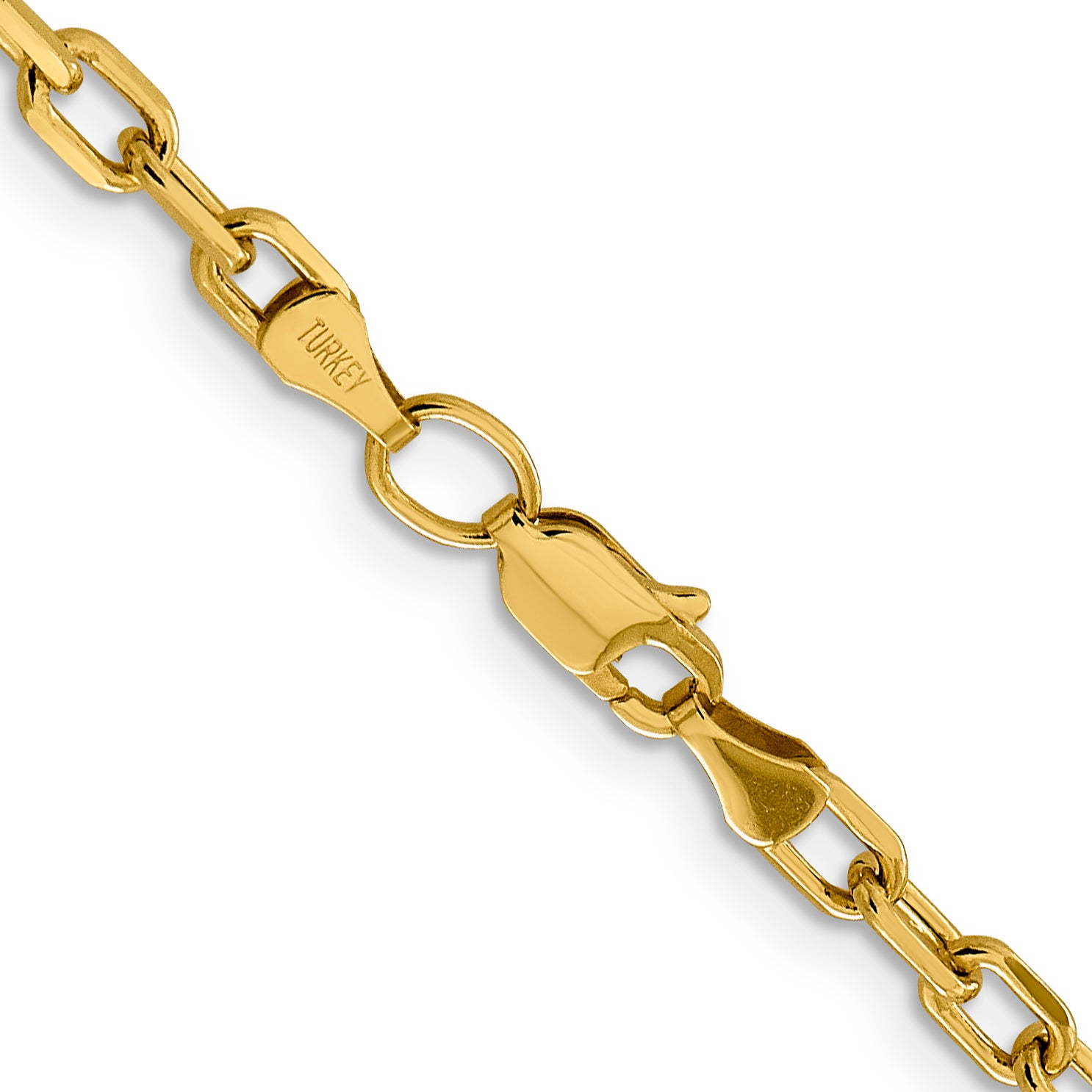 14k 3.7mm Semi-solid D/C Open Link Cable Chain
