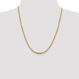 14k 3.7mm Semi-solid D/C Open Link Cable Chain