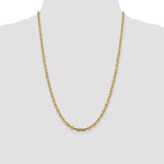 14k 3.7mm Semi-solid D/C Open Link Cable Chain