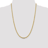 14k 3.7mm Semi-solid D/C Open Link Cable Chain
