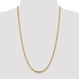 14k 3.7mm Semi-solid D/C Open Link Cable Chain