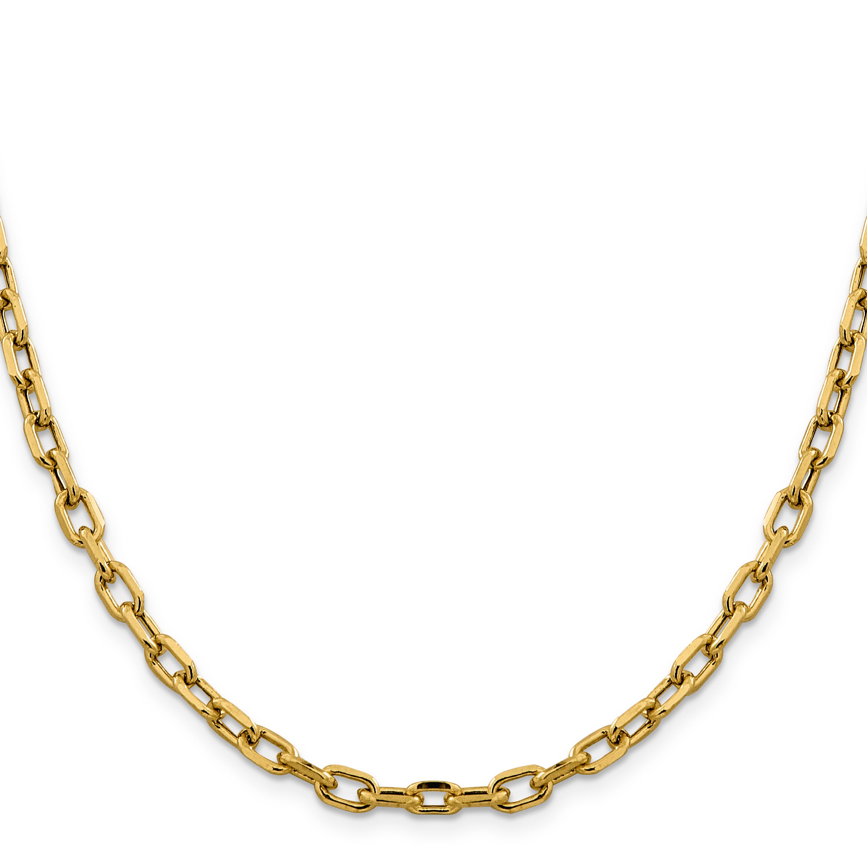 14k 4.9mm Semi-solid D/C Open Link Cable Chain