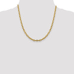 14k 4.9mm Semi-solid D/C Open Link Cable Chain