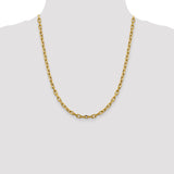 14k 4.9mm Semi-solid D/C Open Link Cable Chain