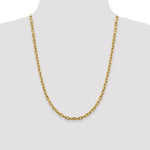 14k 4.9mm Semi-solid D/C Open Link Cable Chain