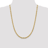 14k 4.9mm Semi-solid D/C Open Link Cable Chain