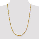 14k 4.9mm Semi-solid D/C Open Link Cable Chain