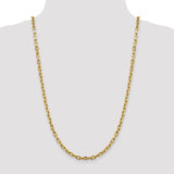 14k 4.9mm Semi-solid D/C Open Link Cable Chain