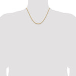 14k 3mm Semi-solid D/C Open Link Cable Chain