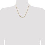14k 3mm Semi-solid D/C Open Link Cable Chain