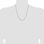 14k White Gold 3mm Semi-solid D/C Open Link Cable Chain