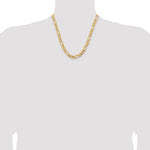 14k 8.5mm Semi-Solid Figaro Chain