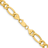 14k 8.5mm Semi-Solid Figaro Chain