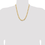 14k 8.5mm Semi-Solid Figaro Chain