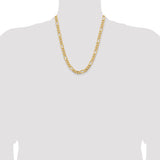 14k 8.5mm Semi-Solid Figaro Chain