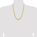 14k 8.5mm Semi-Solid Figaro Chain