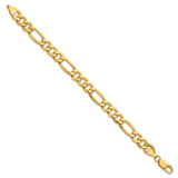 14k 8.5mm Semi-Solid Figaro Chain