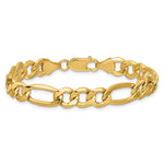 14k 8.5mm Semi-Solid Figaro Chain