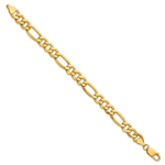 14k 8.5mm Semi-Solid Figaro Chain