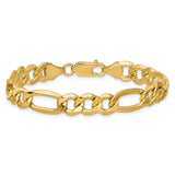 14k 8.5mm Semi-Solid Figaro Chain