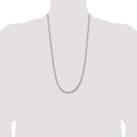 14k White Gold 3.6mm Semi-Solid Round Box Chain