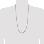 14k White Gold 3.6mm Semi-Solid Round Box Chain