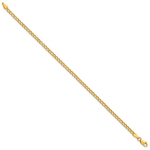 14k 2.85mm Semi-Solid Curb Chain Anklet