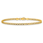 14k 2.85mm Semi-Solid Curb Chain Anklet