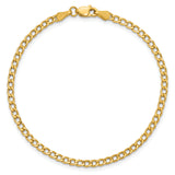 14k 2.85mm Semi-Solid Curb Chain Anklet