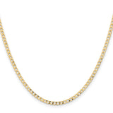 14k 2.85mm Semi-Solid Curb Chain