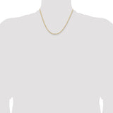 14k 2.85mm Semi-Solid Curb Chain