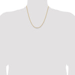 14k 2.85mm Semi-Solid Curb Chain