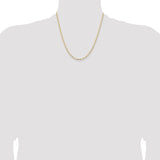 14k 2.85mm Semi-Solid Curb Chain