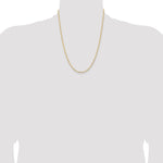 14k 2.85mm Semi-Solid Curb Chain