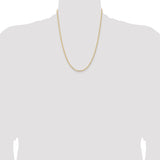 14k 2.85mm Semi-Solid Curb Chain