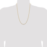 14k 2.85mm Semi-Solid Curb Chain