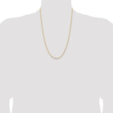 14k 2.85mm Semi-Solid Curb Chain