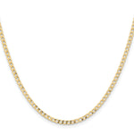14k 2.85mm Semi-Solid Curb Chain
